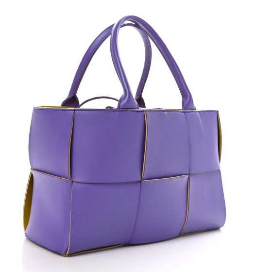 BOTTEGA VENETA Nappa Maxi Intrecciato Small Arco Tote Purple