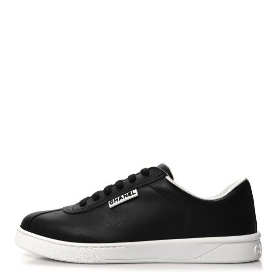 CHANEL Calfskin CC Womens Sneakers 40 Black 1550897