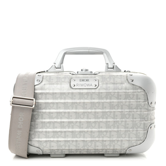 CHRISTIAN DIOR X RIMOWA Aluminum Oblique Hand Case Grey