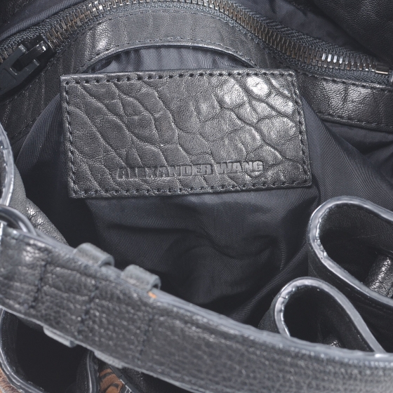 ALEXANDER WANG Leather Pony Hair Leopard Diego Bag Black