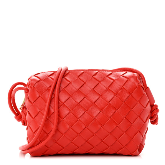 BOTTEGA VENETA Nappa Intrecciato Mini Loop Camera Bag Apple