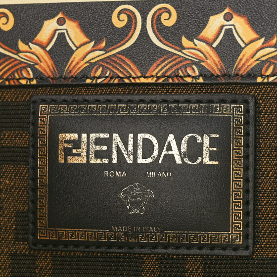 FENDI X VERSACE Calfskin Plexiglass Fendace FF Baroque Print