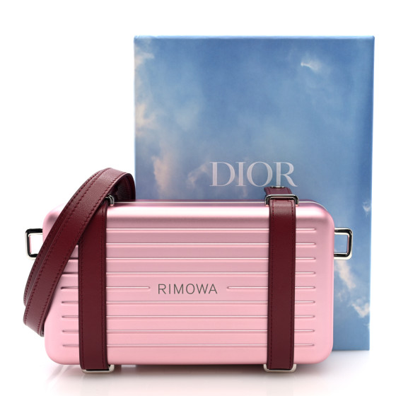 CHRISTIAN DIOR X RIMOWA Aluminum Personal Clutch On Strap