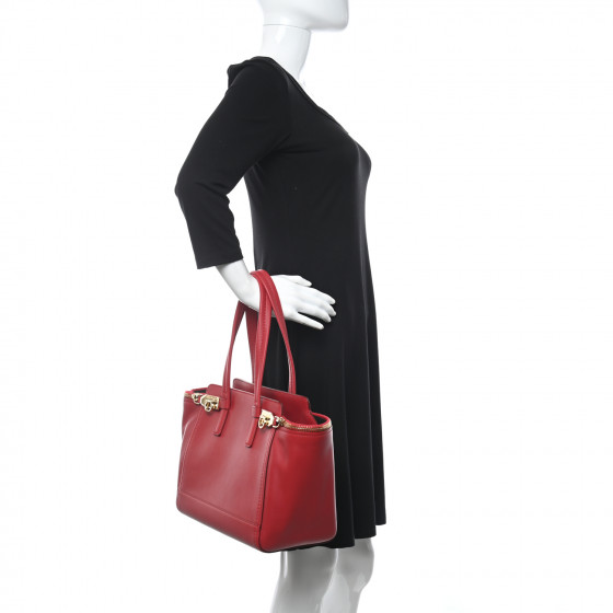 Salvatore Ferragamo - VERVE 2way トートバッグ SALVATORE FERRAGAMO Calfskin Small Verve Double Zip Tote
