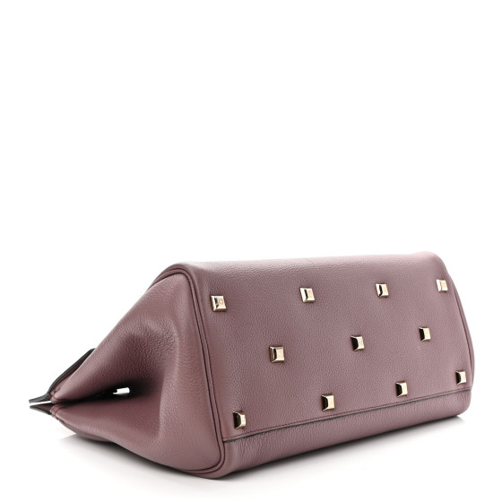 SALVATORE FERRAGAMO Calfskin Large Studio Bag Caraway Seed