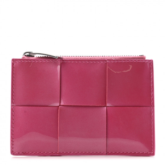 Bottega Veneta  Intrecciato レザーカードホルダー ピンク BOTTEGA VENETA - Pink Intrecciato card holder | Leam Roma