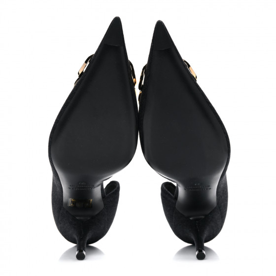 BALENCIAGA Denim BB D'Orsay Pointed Toe Knife 80mm Pump 39