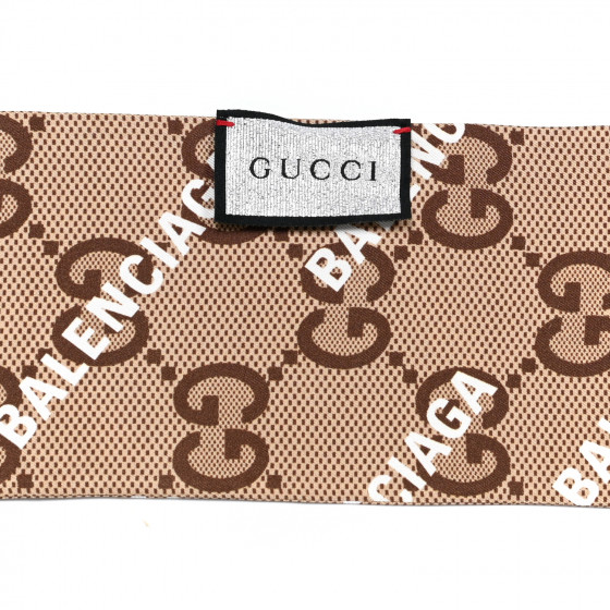 【新品未使用】GUCCI×BALENCIAGA マキシGGネックボウ　スカーフ GUCCI - 未使用 GUCCI×BALENCIAGA マキシGG ネックボウ スカーフ