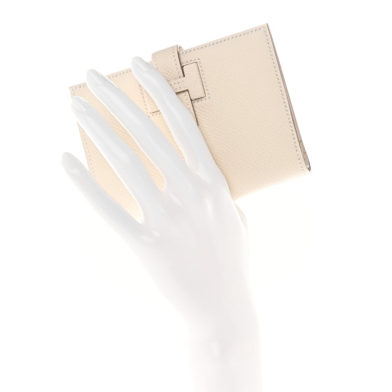 人気☆彡{HERMES} Portefeuille New H Passant Compact Craie HERMES Epsom H Passant Compact Wallet Craie 1506100