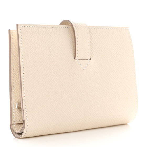 人気☆彡{HERMES} Portefeuille New H Passant Compact Craie HERMES Epsom H Passant Compact Wallet Craie 1506100