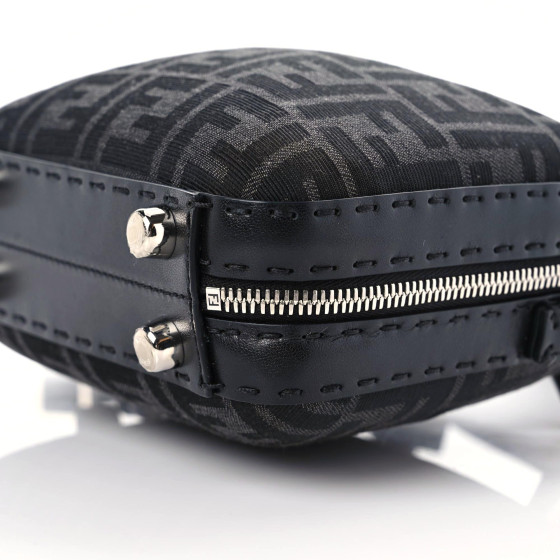☆FENDI☆ FF Jacquard Mini Suitcase 2wayバッグ ASFALTO/NERO FENDI Recycled Fabric Jacquard Vitello Astro FF 1974 Mini