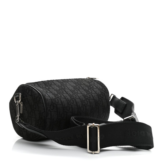 CHRISTIAN DIOR Oblique Roller Messenger Bag Black 1116130