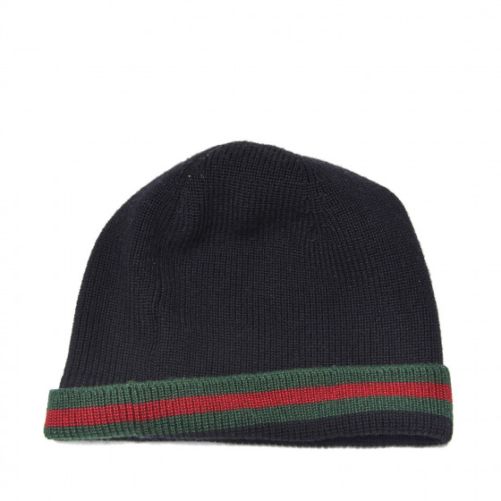 【GUCCI】Web Wool Beanie/追跡+関税+全国送料込み Gucci - Web stripe wool beanie Gucci