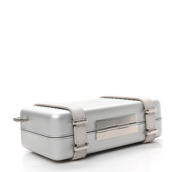 CHRISTIAN DIOR X RIMOWA Aluminum Personal Clutch On Strap