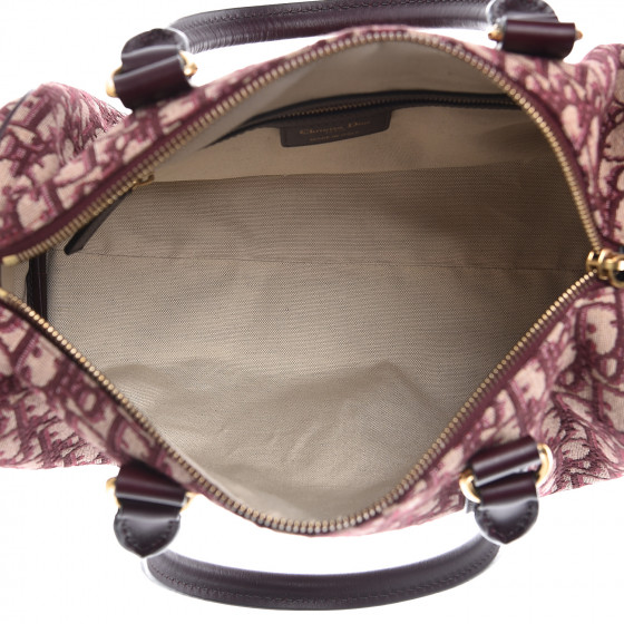 Dior ボイストン　バッグ CHRISTIAN DIOR Oblique Boston Bag Bordeaux 487126 | FASHIONPHILE