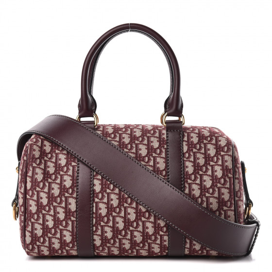 Christian Dior ボストンバッグ CHRISTIAN DIOR Oblique Boston Bag Bordeaux 487126 | FASHIONPHILE