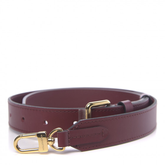 LOUIS VUITTON Calfskin Adjustable Shoulder Strap Burgundy