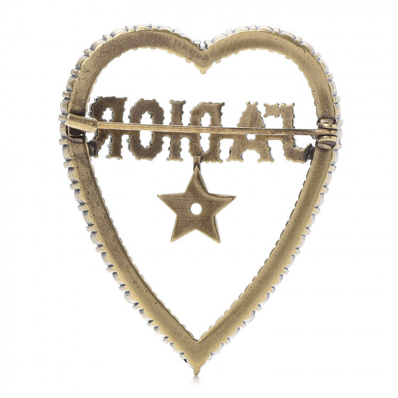 CHRISTIAN DIOR Crystal Heart J'Adior Brooch 656336