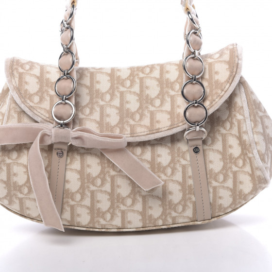 クリスチャンディオール チュールバケハ DIOR Christian Dior CHRISTIAN DIOR Monogram Mini Romantique Trotter Bag Rose