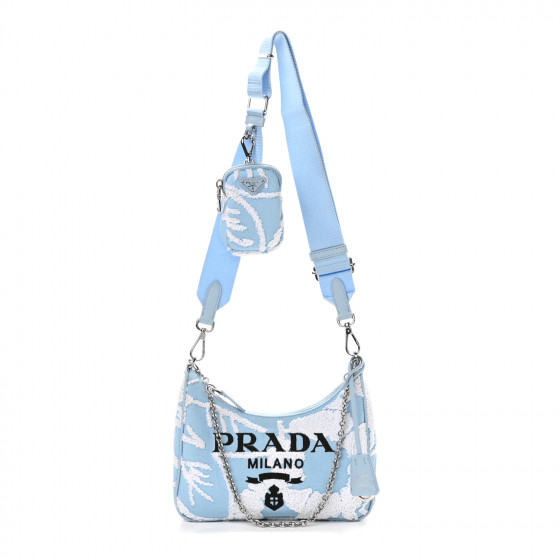バッグ PRADA nylon shoulder bag pastel blue Prada Small Padded Re-Nylon Shoulder Bag | Blue | FARFETCH