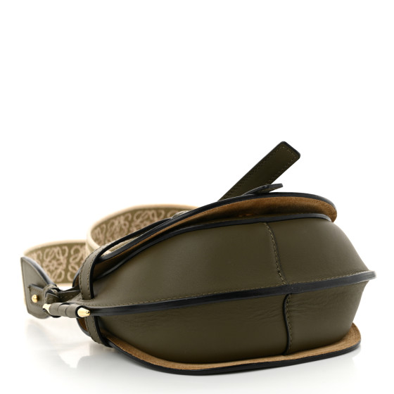 LOEWE Calfskin Jacquard Mini Gate Dual Bag Autumn Green