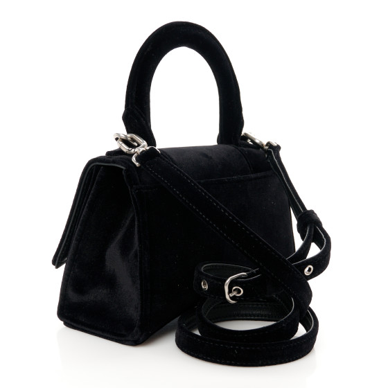 ハンドバッグ BALENCIAGA HOURGLASS XS HANDBAG VELVET JERSEY Balenciaga Hourglass XS Croc-Embossed Bag | Neiman Marcus
