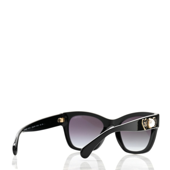 誕生日プレゼント CHANEL Black 5478-A Sunglasses Heart CC Square Acetate チーク