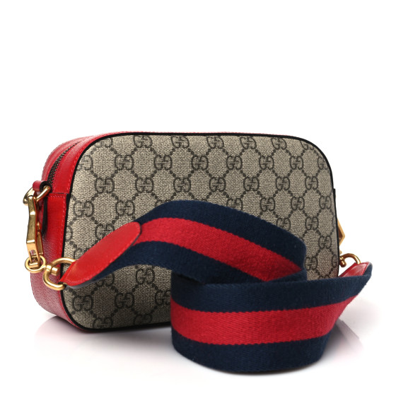 GUCCI GG Supreme Monogram Web Neo Vintage Shoulder Bag Beige