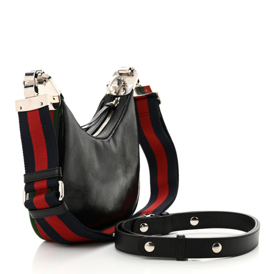 GUCCI GG Crystal Coated Canvas Monogram Web Small Attache