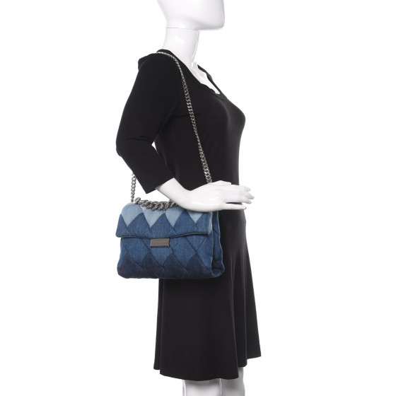 STELLA McCARTNEY Eco Denim Diamond Quilted Small Beckett