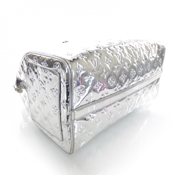 LOUIS VUITTON Monogram Miroir Speedy 35 Silver 32563