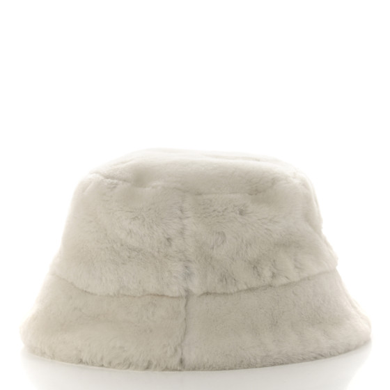 ハット PRADA IVORY ECO SHEARLING HAT Ecru Shearling Bucket Hat | PRADA