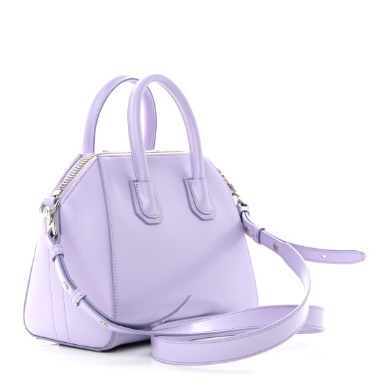 ハンドバッグ Givenchy Lilac Leather Mini Antigona Handbag GIVENCHY Shiny Lord Calfskin Mini Antigona Lilac 1309968