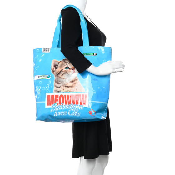 BALENCIAGA Patent Calfskin Medium I Love Pets Cat Lover