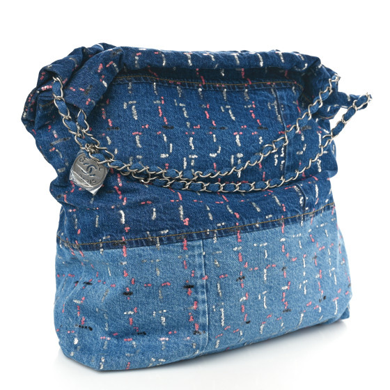 CHANEL Denim Sequin Chanel 22 Blue 1512148 | FASHIONPHILE