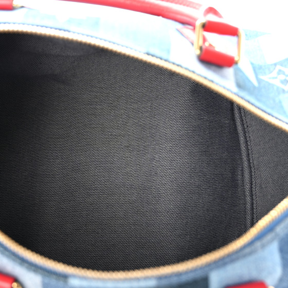 ルイヴィトン LOUIS VUITTON Denim Damier Monogram Patchwork Speedy