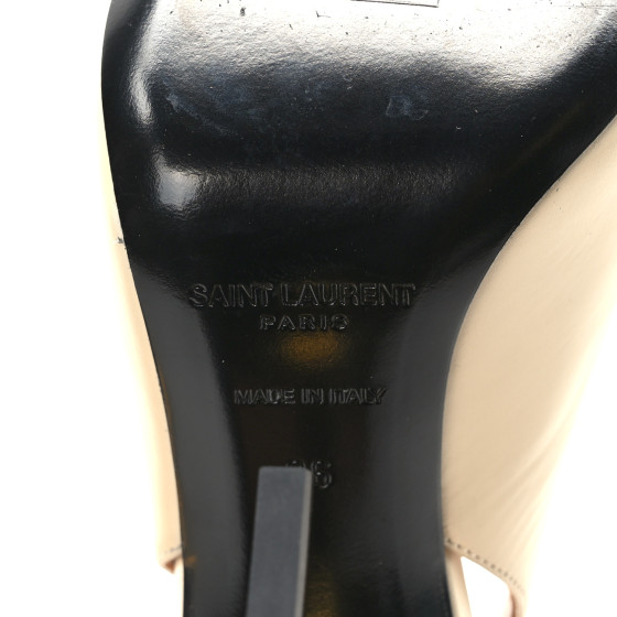 SAINT LAURENT Calfskin Opyum 110 Slingback Pumps 36 Real
