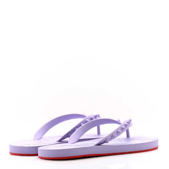 Christian Louboutin カバタミニ パープル CHRISTIAN LOUBOUTIN Rubber Spike Loubi Donna Flip Flop 36