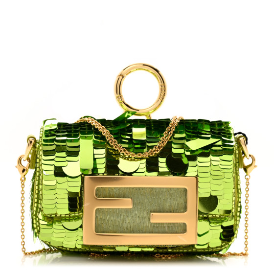 FENDI Sequin Paillettes Shiny Nappa Sex and the City Nano