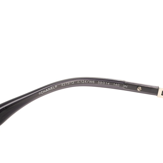 CHANEL Lambskin Aviator Chain Sunglasses 4219-Q Grey 1519582