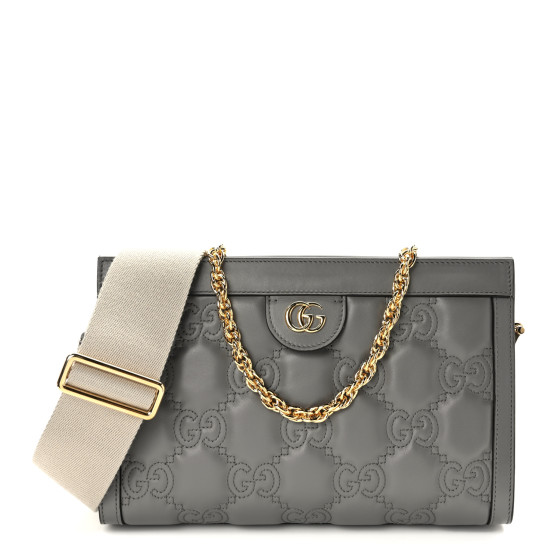 【GUCCI】GG MATELASSE CHAIN SHOULDER BAG GUCCI Calfskin GG Matelasse Small Slim Chain Shoulder Bag