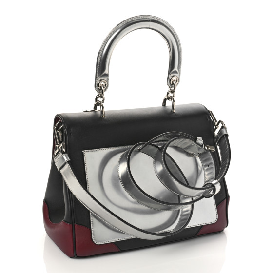 バッグ Christian Dior CHRISTIAN DIOR Calfskin New York Saddle Bag With Strap Black
