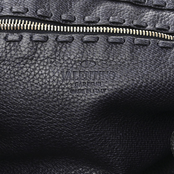 VALENTINO GARAVANI Grained Calfskin Rockstud C-Rockee Fringe