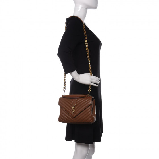 【関税&送料込】Saint Laurent Monogram Small Brick-Coloured SAINT LAURENT Calfskin Matelasse Chevron Monogram Medium