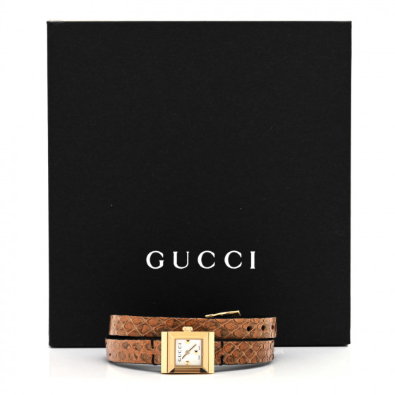 GUCCI Stainless Steel Lizard Mother of Pearl 14mm G-Frame