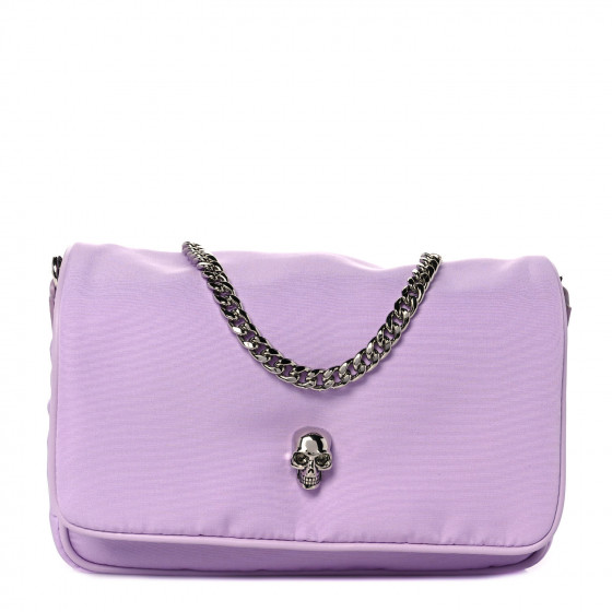 ALEXANDER MCQUEEN Nylon Skull Camera Crossbody Bag Lilac
