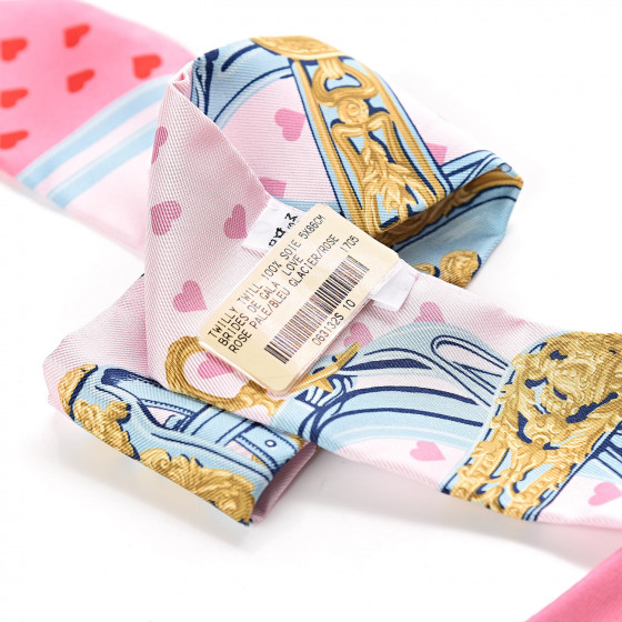 Hermesエルメスツイリー BRIDES de GALA LOVE ROSE Hermes Limited Rose Pink Brides De Gala Love Twilly Scarf