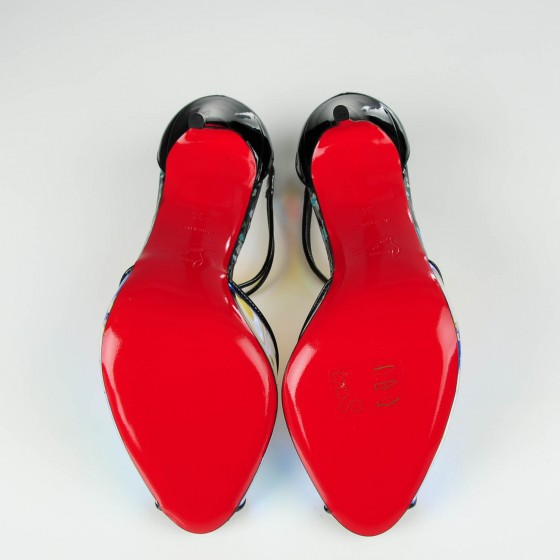 Christian Louboutin ルブタン カタクロウ 35 Christian Louboutin Cadrilla 35 Glitter Chain Heels - Size
