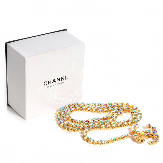 CHANEL Rhinestone CC Belt Multicolor 76236 | FASHIONPHILE
