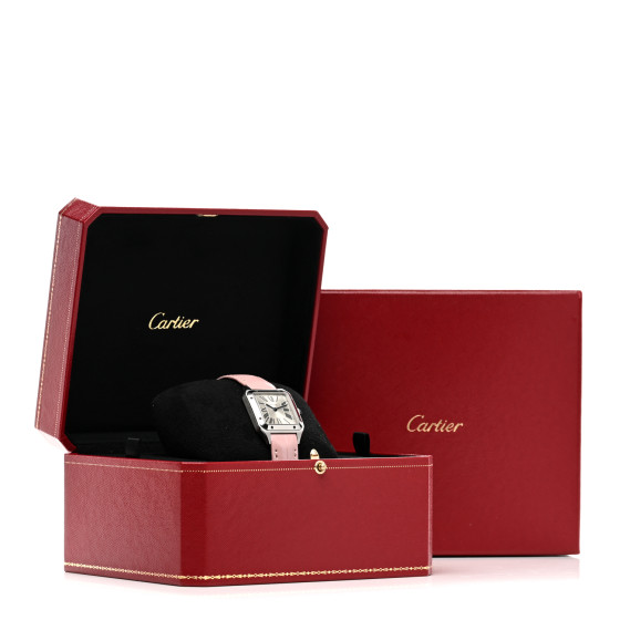 CARTIER Stainless Steel Alligator 27.5mm Santos Dumont